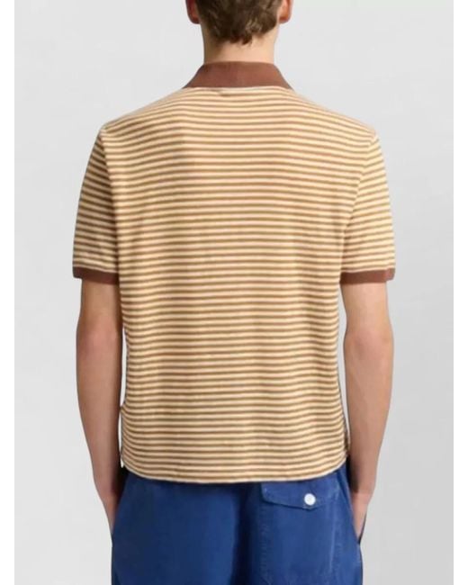 Marni Natural Striped Regular-Fit Polo Shirt for men