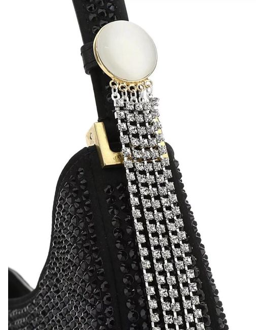 Magda Butrym Black Vesna Embellished Leather Shoulder Bag