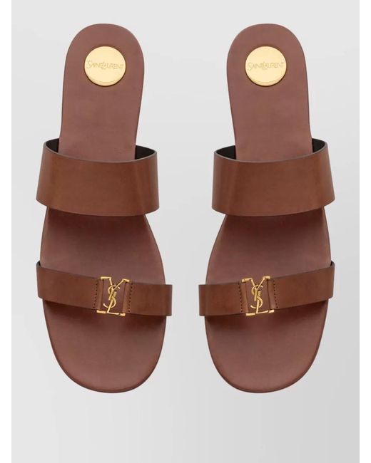 Saint Laurent Multicolor Babylone Flat Sole Open Toe Sandals