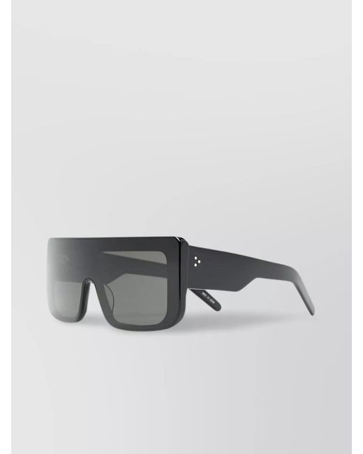 Rick Owens Black Acetate Oversized Square-Frame Sunglasses