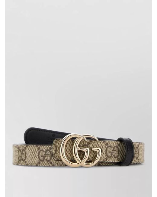 Gucci Metallic Printed Canvas Belt