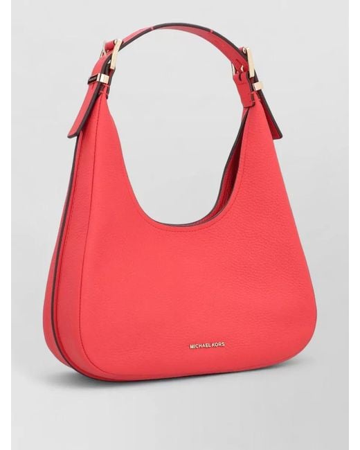 MICHAEL Michael Kors Red Nolita Small Leather Shoulder Hobo Bag