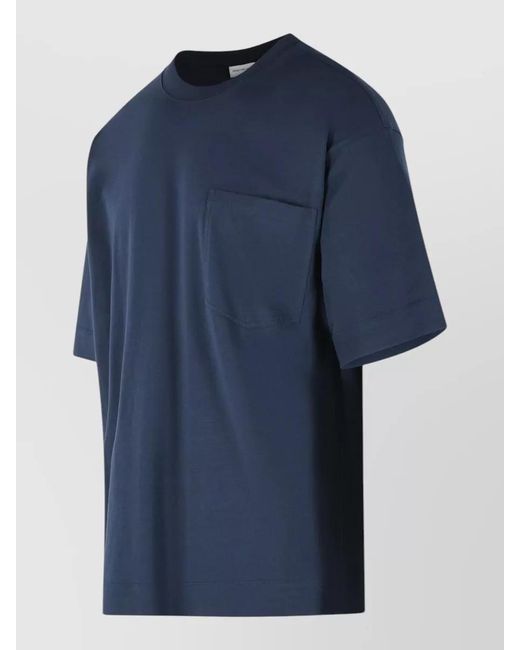 Dries Van Noten Blue Cotton Regular-Fit Short-Sleeve T-Shirt for men
