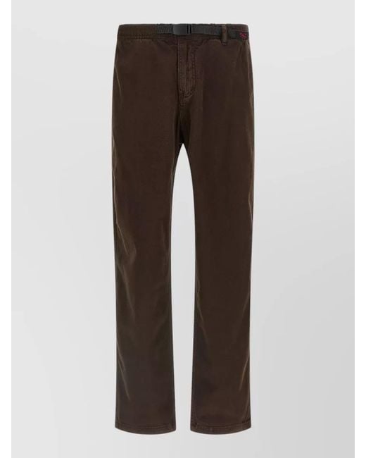 Gramicci Brown Tailored Pants Featuring Belt Loops And Pockets for men