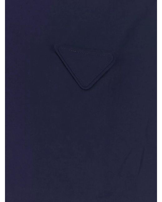 Prada Blue Cotton Poplin Oversized Shirt for men
