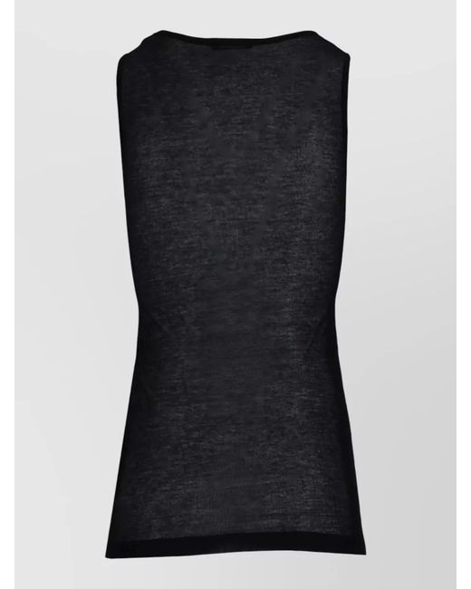 Ann Demeulemeester Black Superlight Jersey Tank Top