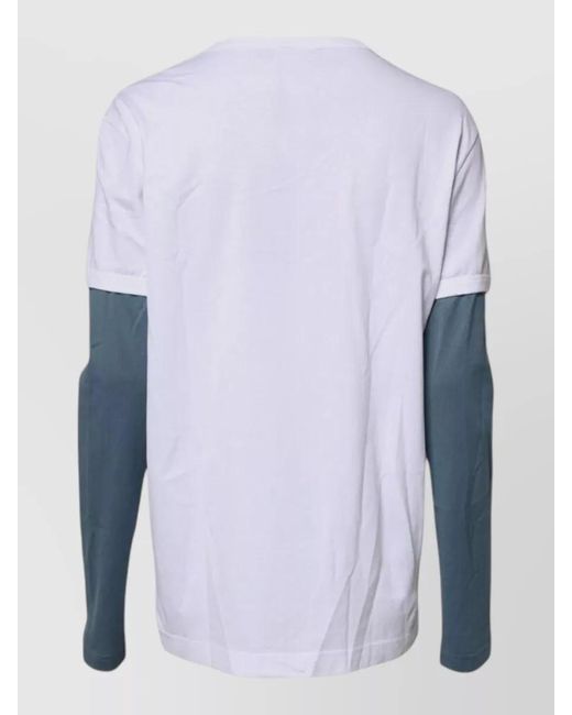 Dolce & Gabbana Blue Graphic Print Cotton Crew Neck T-Shirt for men