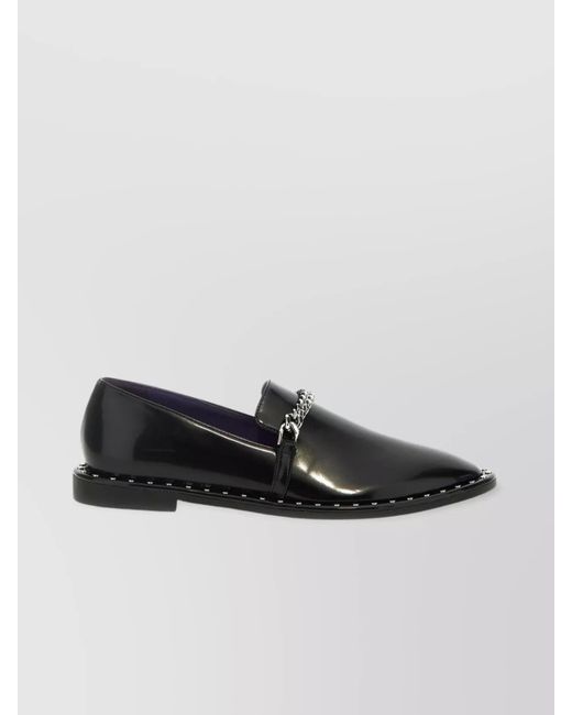 Stella McCartney Black Studded Loafers