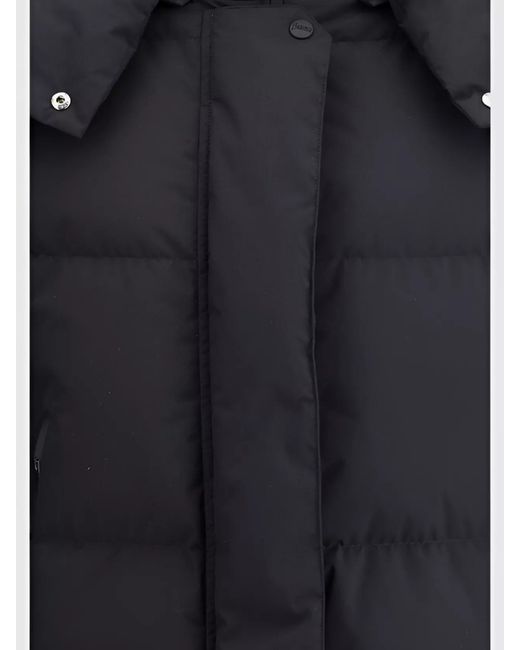 Herno Blue Down Hooded Quilted Puffer Jacket