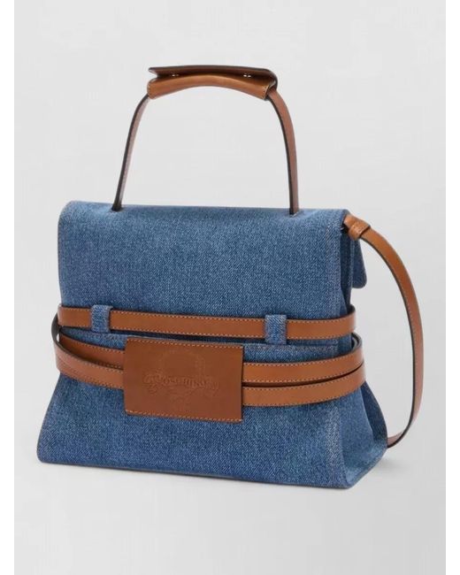 Moschino Blue Denim Shoulder Bag
