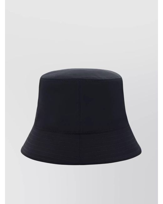 Marni Blue Cotton Logo Embroidered Bucket Hat for men