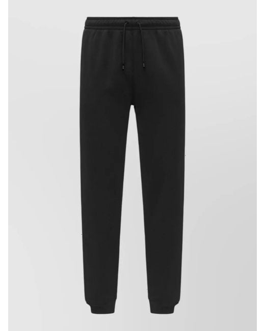 K-Way Black Brushed Fleece Track Pants for men