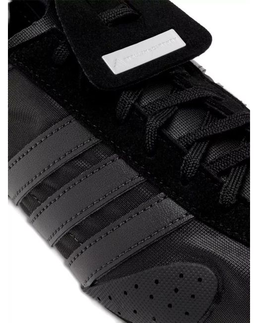 Adidas By Stella McCartney Black Lace Up Low Profile Sport Sneakers