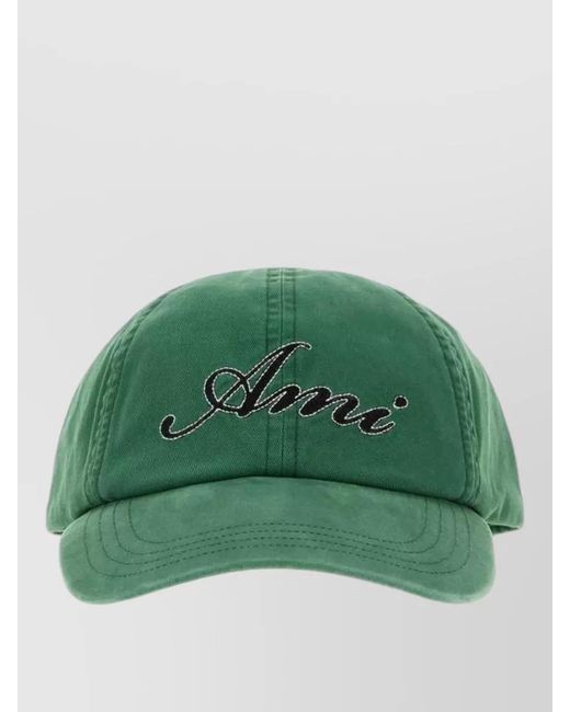 AMI Green Cotton Baseball Cap