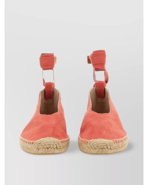 Castaner Red Cotton Espadrilles