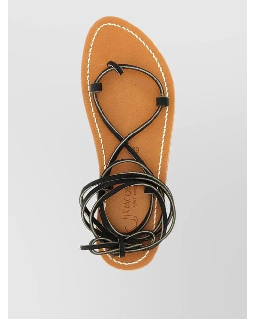 K. Jacques Multicolor Bikini Flat Sandals Casual Open Toe