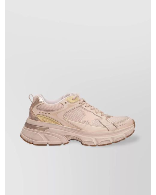 Golden Goose Deluxe Brand Pink Leather Low-Top Sneakers