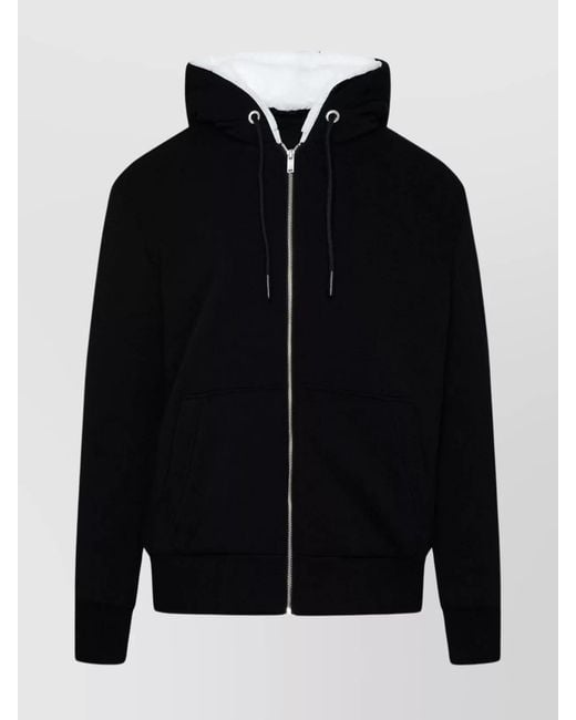 Moose Knuckles Black Bunny Hooded Sweatshirt Drawstring for men