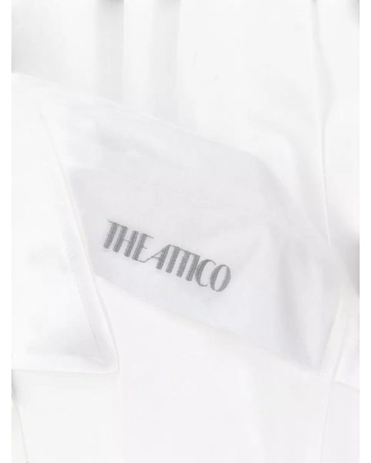 The Attico White Asymmetric Cotton Shirt