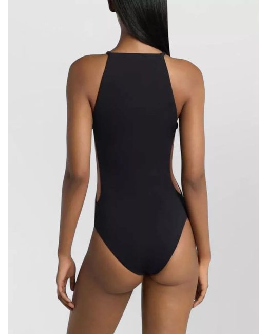 Courreges Black Cutout One-Piece Swimsuit