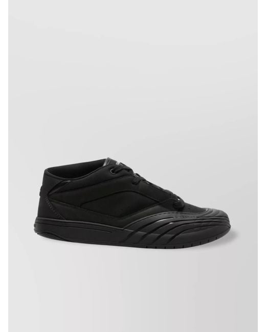 Givenchy Black Leather Panelled Low-Top Sneakers for men