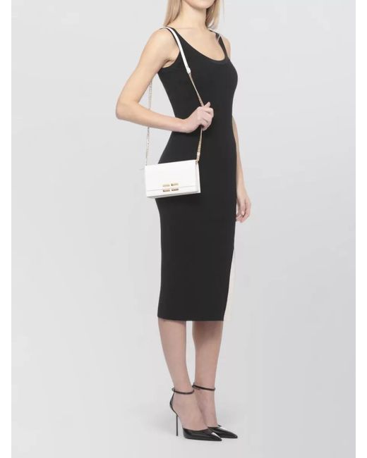 Elisabetta Franchi Natural Shoulder Bag Tone Hardware Chain