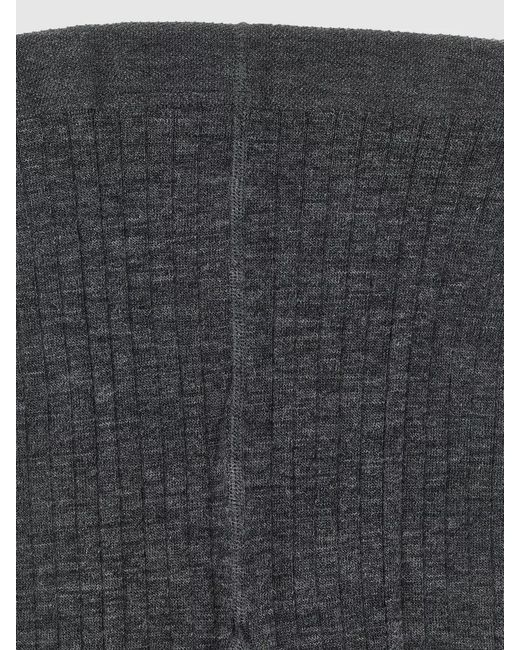 Jil Sander Black Ribbed Tights Opaque Finish Comfortable Fit