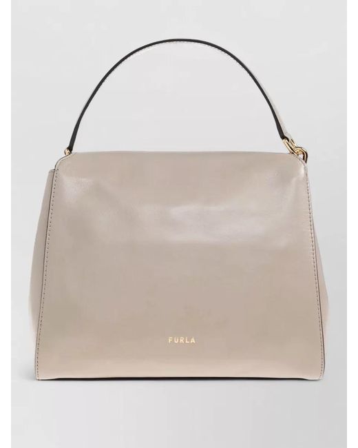 Furla Natural Domus Small Shoulder Bag Adjustable Strap