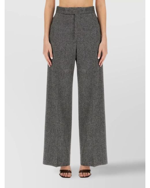 Vivienne Westwood Gray High-Rise Wide-Leg Trousers