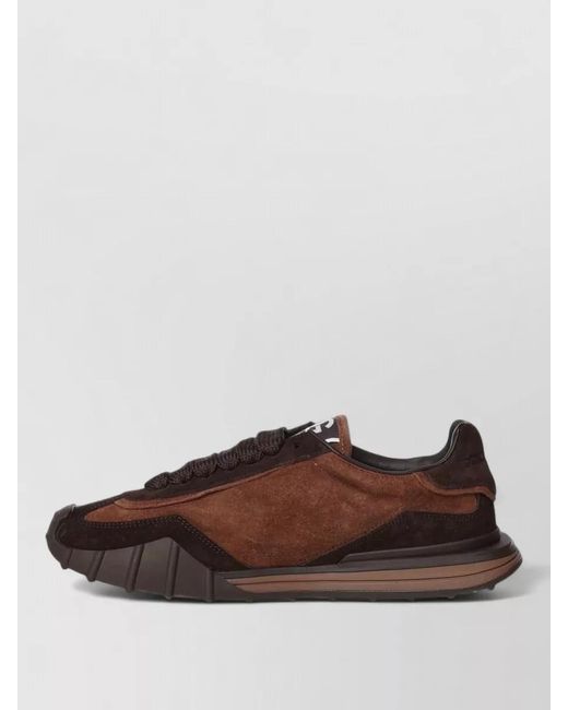 Dolce & Gabbana Brown Low Top Sneakers Suede Upper Rubber Sole for men