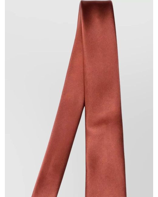Saint Laurent White Regular Width Satin Finish Tie for men