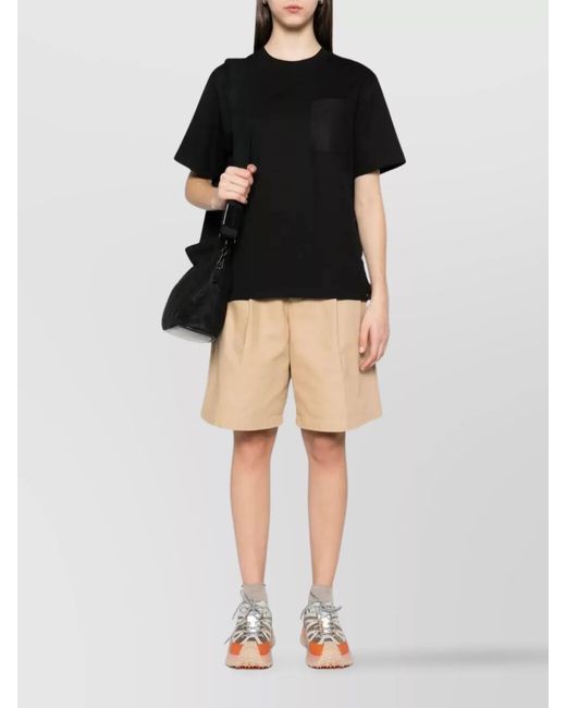 Moncler Black Pocket Crew Neck Short Sleeve T-Shirt