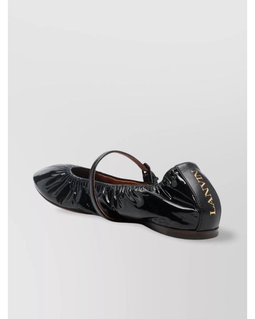 Lanvin Multicolor Leather Strap Ballerina Shoes