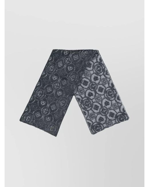 Casablanca Gray Fluffy Monogram Scarf for men