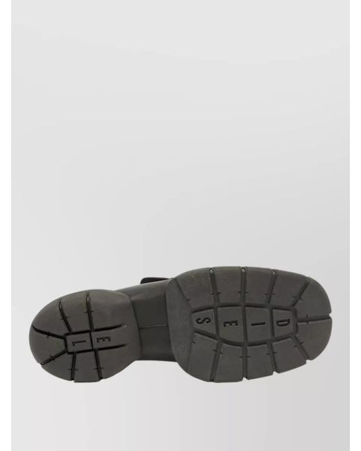 DIESEL Gray Leather Loafers for men
