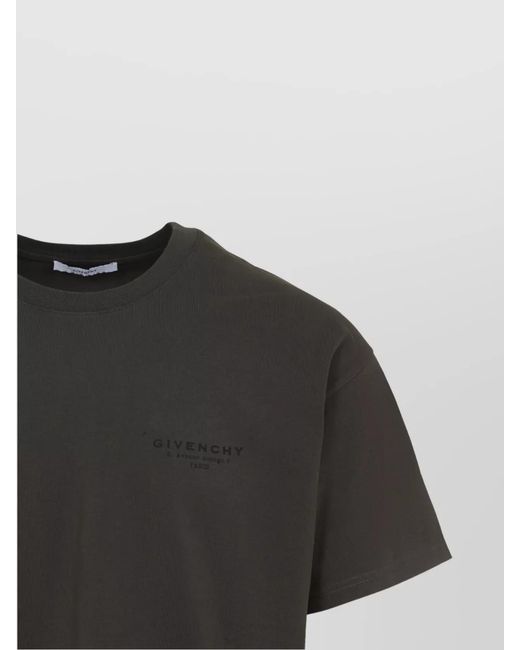 Givenchy Black Logo Print Cotton T-Shirt for men