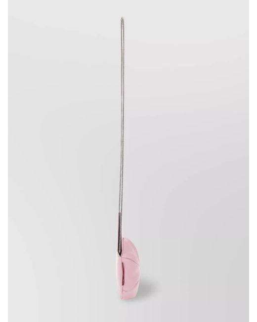 Moschino Pink Leather Mini Crossbody Bag