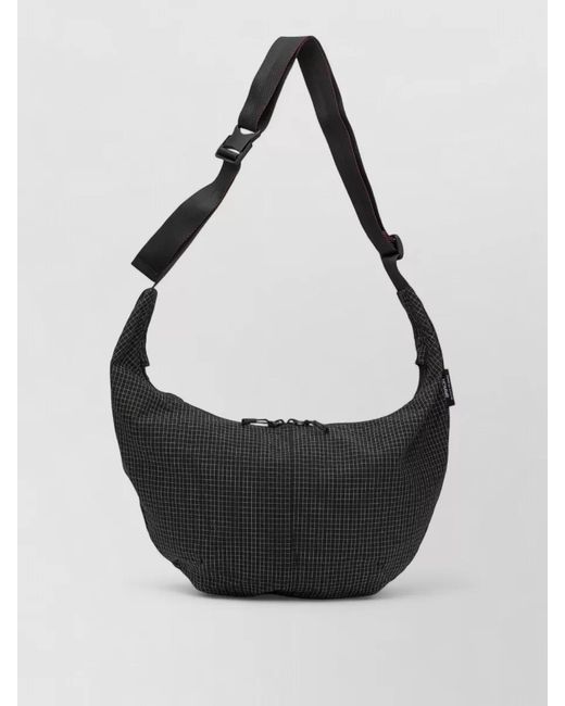 Comme des Garçons Black Grid Check Pattern Large Crossbody Bag for men