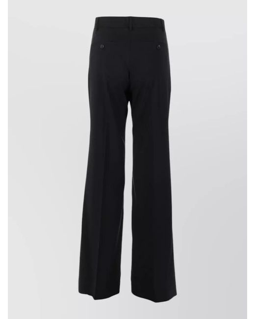 Paul Smith Blue Tailored Wide Leg Trousers Button Detail