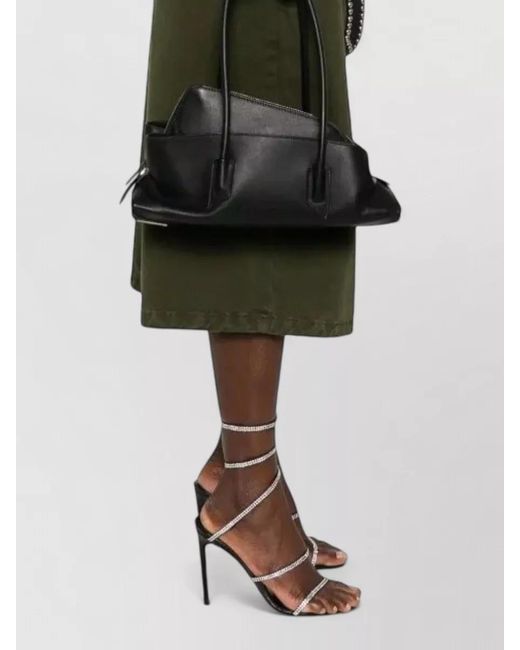 The Attico Black La Passeggiata Small Structured Tote Bag