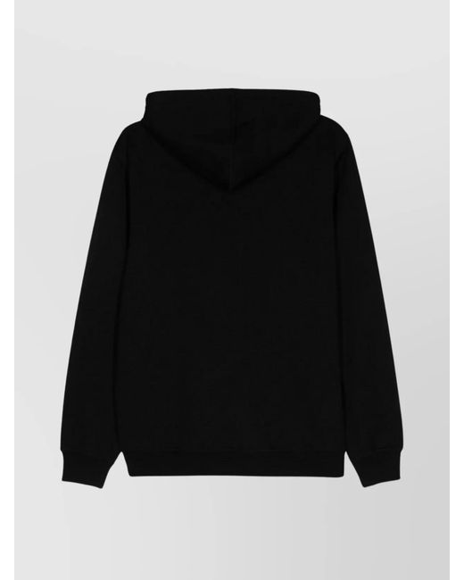 Brunello Cucinelli Black Cotton Blend Zip Hoodie for men