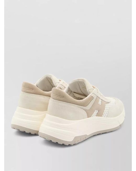 Hogan Natural Leather Low-Top Sneakers