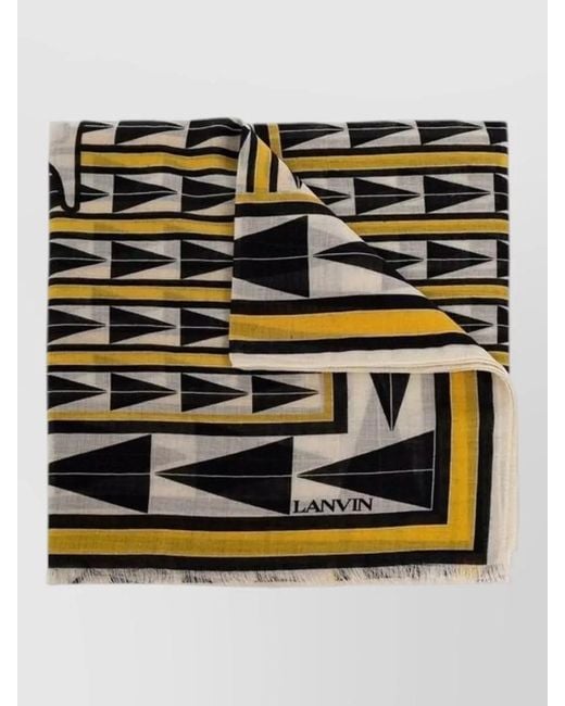 Lanvin Black Wool Scarf