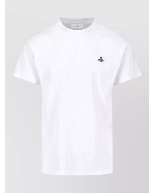 Vivienne Westwood White Short Sleeve Crew Neck Cotton Shirt for men