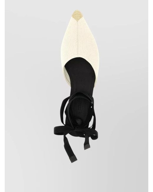 Jacquemus Black Espadrille Mules Pointed Toe Flat Sole