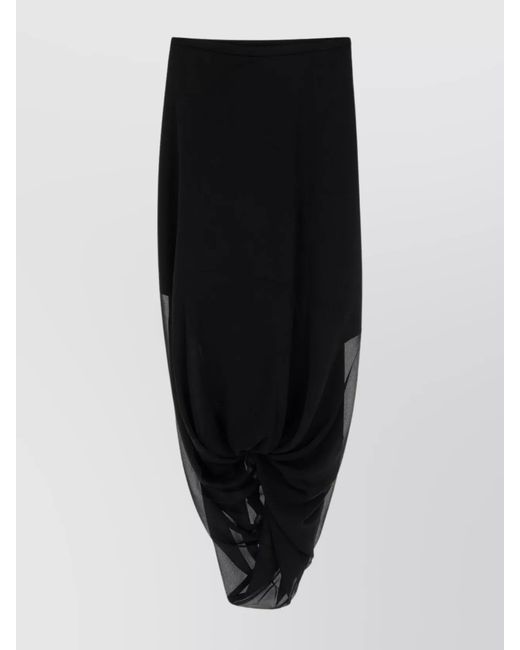 MM6 by Maison Margiela Black Midi Skirt