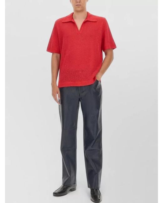 Séfr Textured Open Collar Regular Fit Shirt for men