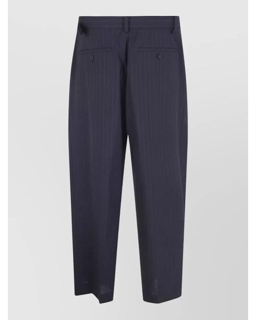 Sacai Blue Striped Tailored Trousers for men