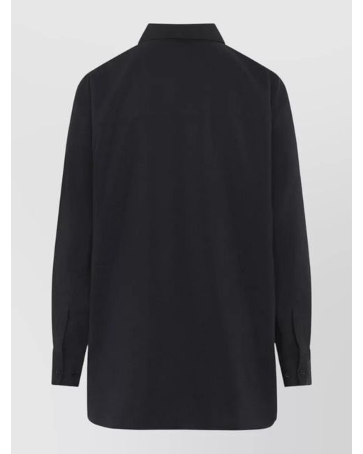 Lemaire Blue Silk Long Shirt