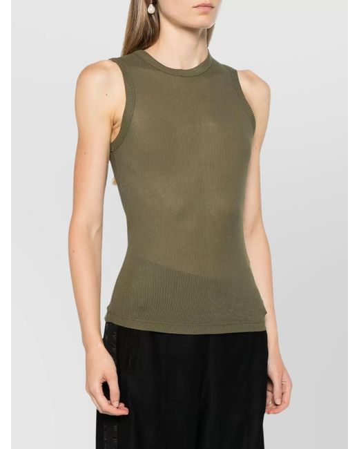 Halfboy Green Ribbed Sleeveless Tank Top